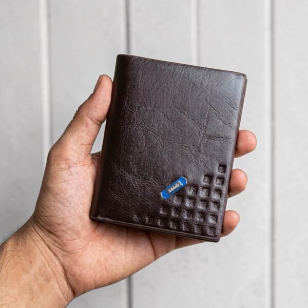 766b672cfff9e9224921fa8ca201800f Balebaily Square Pattern Bifold Wallet | Compact PU Wallet for Men & Women