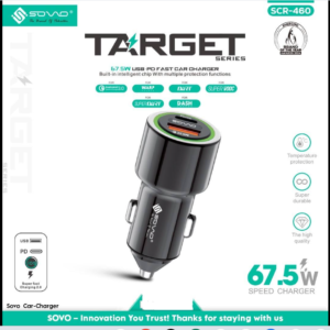 76ab411bde1820f750c478e3f28225fd SOVO Fast Car Charger with USB PD, QC 3.0 and Super VOOC Support for All Mobile Devices
