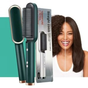 77f37375c13f12306e610909b40dcc59 909 Hair Straightening Brush | Electric 2‑in‑1 Straightener & Curler | Heating Styling Comb | Quick 3‑Minute Styling