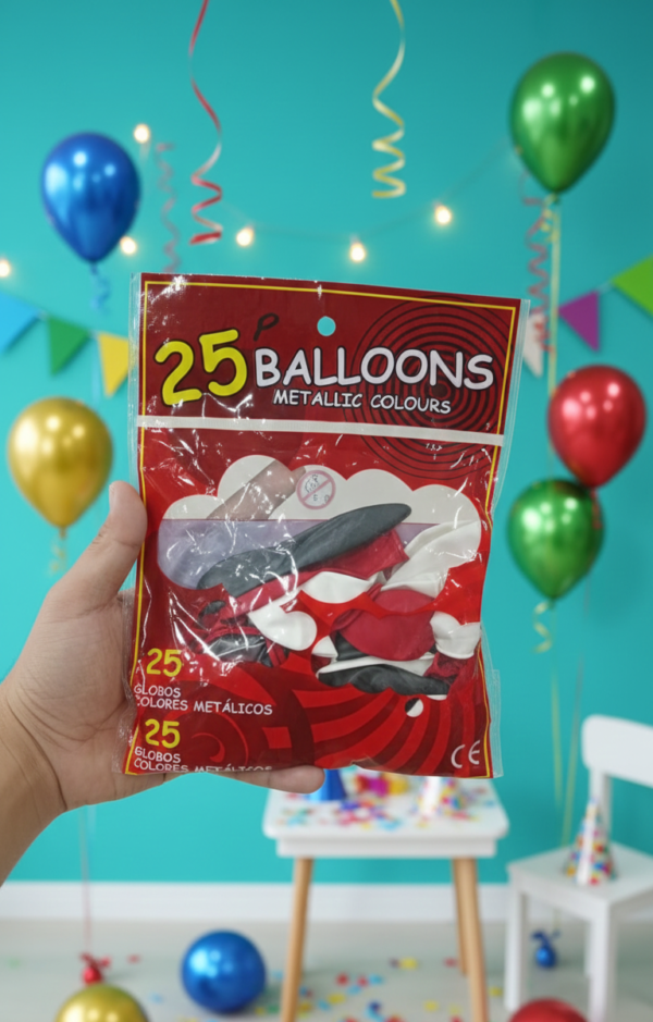 Party Balloons Pack | 25 pcs | Random Colours | Perfect for Birthdays, Events & Celebrations