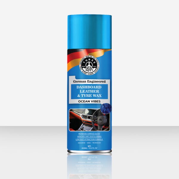 78f14d8e074bd80c72ccb77925569a22 THREE GUYS Dashboard, Leather & Tyre Wax (450ml) | Ocean Vibes Fragrance | German Formula with UV & Dust Protection