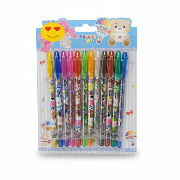 79645ce10eac1d69a3920029af514b70 12 Colors Gel Pens Set – Glitter & Metallic 1.0mm Fine Tip | Kids Coloring, Sketching & Drawing Gift Set