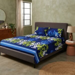 79d928c0b3739c488b163ff9966680b5 3D Crystal Cotton Bedsheet Set Multicoloured Premium Fabric Lifetime Guarantee Includes Bedsheet And Pipping Pillow Covers