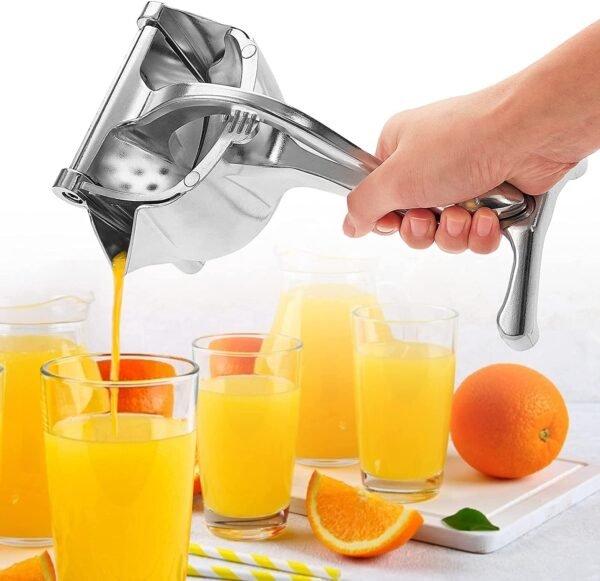 7ae56ca5dc994589d95498d26d06b311 Stainless Steel Lemon & Orange Clip Handheld Fruit Juicer – Durable Manual Portable Citrus Squeezer for Kitchen & Baby Fruit Juice
