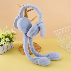 7b60dd2995ed546c1136f31b635549fe Cute Bunny Cap Headphone Plush Ear Muff Winter Headwear for Women & Girls – Soft Warm Cartoon Style (Random Color)