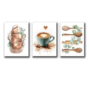 Set of 3 Premium Wall Art Photo Tiles – Modern Home Decor Sets  8x11