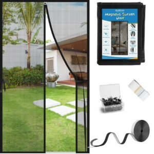 7e18eb9353fe3f6f19478ad3cdd10ce8 Magic Mesh Magnetic Screen Door - Set of 2 (20x80 inches)