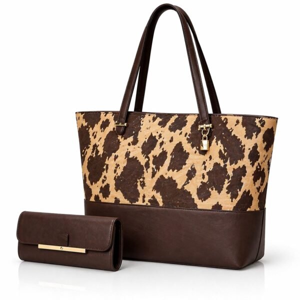 7e41f0c53e7d0c76b13638d23a57bd73 2 Pcs Premium Cow Print Tote Bag Set for Women – Stylish Shoulder Handbag with Matching Pouch
