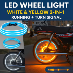 7e9535cef278a35904d2faeabeae8ac1 Universal Bike LED Strip Light Dual Color Turn Signal | Running Light for Motorcycle Wheel Decoration & Safety