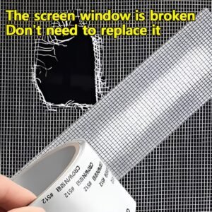 Window Screen Net Repair Tape – Strong Adhesive Mesh Tape for Door & Window Screen Repair, Easy Fix for Holes and Tears | 2 Meter