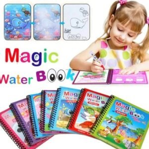 80f34202e8f43a262539cbb9be22f3aa Magic Water Coloring Book For Toddlers Reusable Water Painting Book With 1 Pen Educational Travel Toy | 8 pages (Random Design)