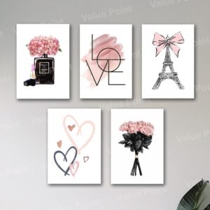 Set of 5 Premium Wall Art Photo Tiles – Modern Home Decor Sets 8x11