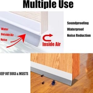 1 Meter Self-Adhesive Door Sealing Tape | Weatherproof Door & Window Seal Strip | Wind & Dust Protection