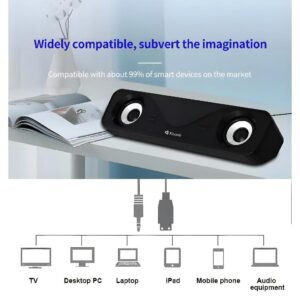 84d3395a0e1c79e6c6e3912154ba86fa Kisonli I-610 USB Home Theater Soundbar Speaker - Audio Device Designed For Sound Playback And Daily Listening Routine
