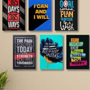 852a601949dcf24270eb0211a2145c5b Set Of 6 Motivational Wooden Canvas Frames For Wall Decore 8x11 inches size / Sticky Phototiles Frames