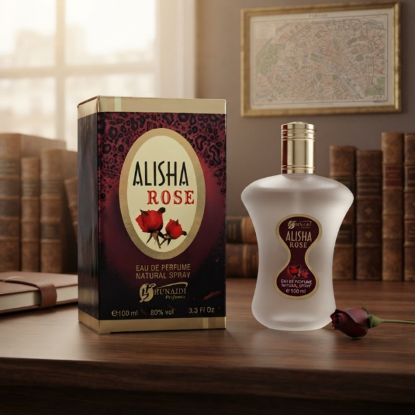 858b03a0e8a96f5644fc4a2fb10b562c Alisha Rose Eau De Perfume By Hunaidi 100ml Is A Luxurious Fragrance Crafted To Enhance Elegance And Confidence.
