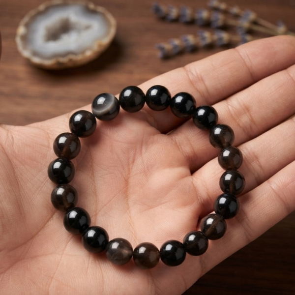 85f5234a7a8fa8b142c28de956b1bdec Natural Black Aqeeq Stone Bracelet - Genuine Onyx Gemstone Beaded Wristband Elegant Handcrafted Jewelry For Men And Women Fashion Accessory