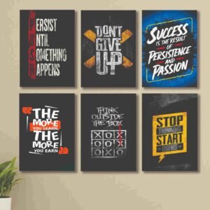 877b89867aa5f6bf7305b030841b73cb 6 PC Wall Decor Cardboard Phototiles With Double Sided Back Sticking Multi Colour Motivational Quotes