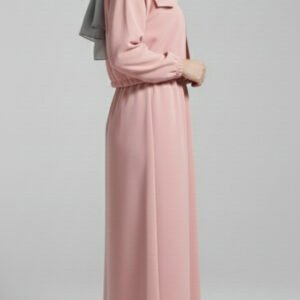 8ad1aa224e52bd1b22f2e1e9d0eaa90b Stylish 2 Piece Set Long Frock Maxi Dress With Matching Zipper Jacket Premium Quality