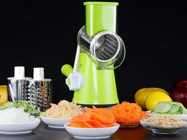 8b00ccca1919a71cf27b55984849ba45 Manual Vegetable Drum cutter Slicer Multifunctional Round Slicer Kitchen Gadget (random color)