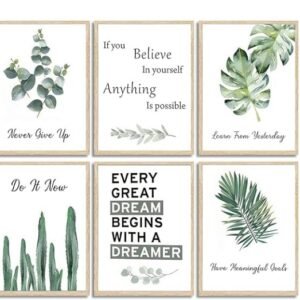 8b2b211df5954e85c8ed32d30ed531f1 Set of 6 Motivational sticky canvas frames for wall decore / sticky phototiles for office and home workplace