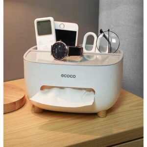 8b6e7184a06c8ece2c6550f7b6c94111 Ecoco Tissue Box With Multifunctional Storage Drawer Creative Desk Organizer For Kitchen Living Room And Office