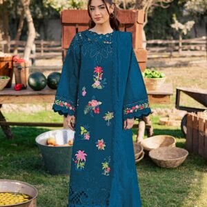 8e722f77df223b7591c3a91b5a3c0f4d Zarmeen Emaan Luxury Embroidered Shirt Front Back Sleeves Laces Neckline Daman Patch Premium Viscose Trouser Pure Bamber Dupatta