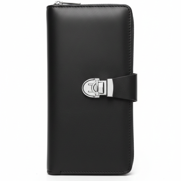 8e936842b91c03279a3b222dd56e7f1f Premium Leather Travel Organizer Wallet with Metal Lock Closure