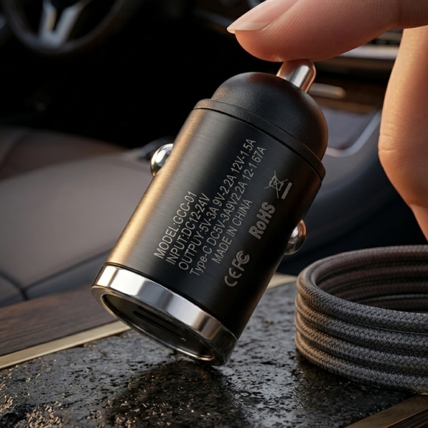 8fdb1eb1dcd71a59de4b113c0449598f G-Golden 60W QC 4.0 Fast Car Charger – Dual Port High-Quality Multi-Device Charging - Black