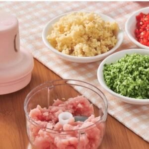 Mini Food Chopper Portable USB Rechargeable Vegetable Garlic Meat Grinder | With Cable - Size 250ml