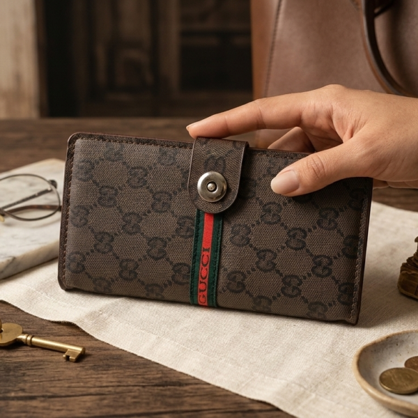 914f6a0511a69d781e2ab124cb1147d5 Gucci Long Wallet – Premium Off White & Brown Designer Wallet