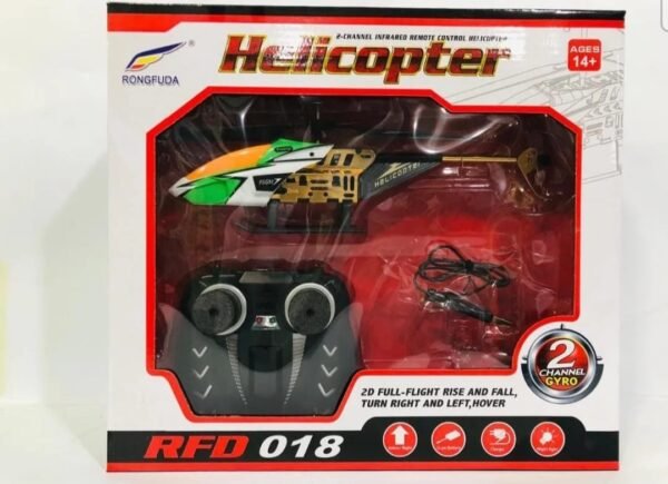 9160875b86d690ede41b62d68cdb6bc7 Remote Control Helicopter RFD‑018 | 2D Full Flight | Rechargeable Li‑Po Battery | Night Light Feature (Random Colour)