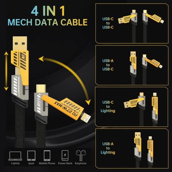 9241975106f0b2c69da4e3fa0dc50fd0-1 4 In 1 Data Cable – USB-A & USB-C to Lightning, Fast Charging Braided Cable