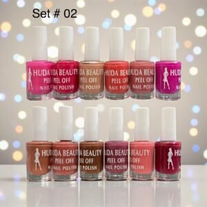 93061b67ca59f9196f01b6ae8d004011 Huda Beauty Peel Off Nail Polish Set Pack of 6 Full Size Long Lasting Multi Color Collection