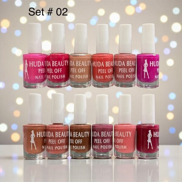 93061b67ca59f9196f01b6ae8d004011 Huda Beauty Peel Off Nail Polish Set Pack of 6 Full Size Long Lasting Multi Color Collection