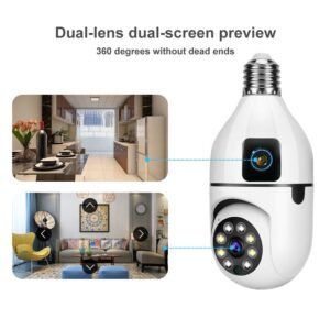 93ce57033d536c961f23647100385986 Speed-X Dual Lens Bulb Camera 1080p WiFi Panoramic Night Vision