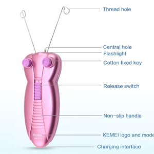 95a093688cfe4d1363e40badd3d96f32 Kemei KM 2777 Electric Facial Cotton Thread Epilator - Grooming Accessory Designed For Facial Hair Removal And Daily Maintenance Routine