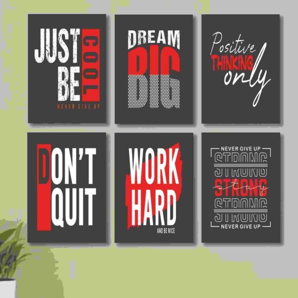 96d4e96272ddf2d3dbf6ec126e3ec1f8 6 PC Motivational Wall Decor Cardboard Phototiles Durable Elegant Stylish Inspiring And Unique Decorative Home And Office Art
