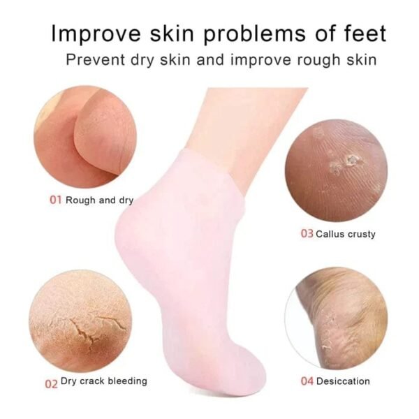 9810d5377ba007f235a95dfdc2f13665 Combo Deal Silicon Gloves And Silicon Socks Durable Quality Comfortable Fit Soft Texture Perfect Choice For Skin Care Relaxation Travel And Household Need
