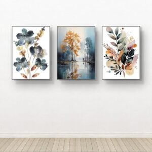 98d7c70d106e8e180d74b3c5fd0531fa Nature’s Trio – Wooden Framed Wall Art (3 Pieces, 2 Sizes)