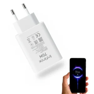 99dcab20171c1aa55846ce9f75fc64c9 Infinix 70W USB Fast Charger with Type-C Cable | Super Fast Charging Adapter