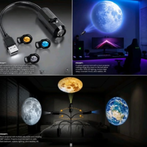 9a1bf3af9d41de36c7faee0c37692eed USB Moon & Earth Projector Light with 6 lens & Flexible Gooseneck & Interchangeable Film Slides