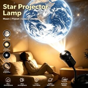 9afe632c990778f99b400205e0646b4a USB Ceiling Moon Earth Projection Atmosphere Light Starry Sky Lamp - 6 Lenses
