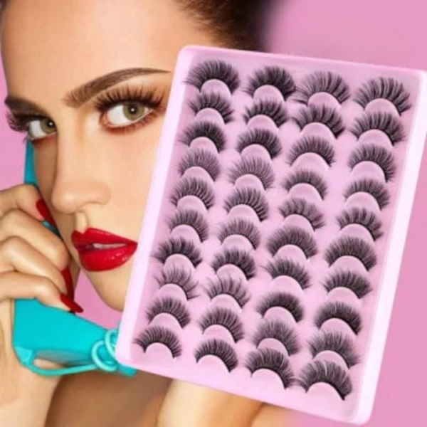 9b72b27c9dfbecb5d1f6ada0a5a7ecf4 20 Pairs Eyelash Tray - Cosmetic Product Designed For Eye Care And Daily Makeup Routine (Mix Designs)