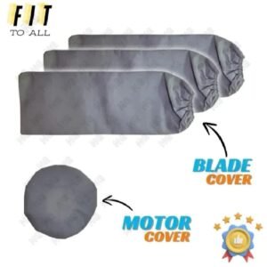 Universal Ceiling Fan Blade & Motor Cover Set – Dustproof, Washable Fabric Protection for Home & Office Fans