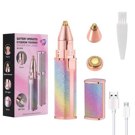9ded3b30e44721716c2da0c954f82b3f 2-in-1 Flawless Eyebrow Trimmer | USB Rechargeable 2in1 Flawless Trimmer With Wire & Cleaning Brush | Eyebrow & Upper Lips Trimmer For Women (Rechargeable)