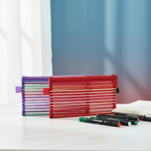 9e72ce17caaca5da056032cc8c45363c Transparent Geometry Box 1 Piece Geometry Box Pencil Pouch With Zipper Closure For School And Office Use (Random Color)