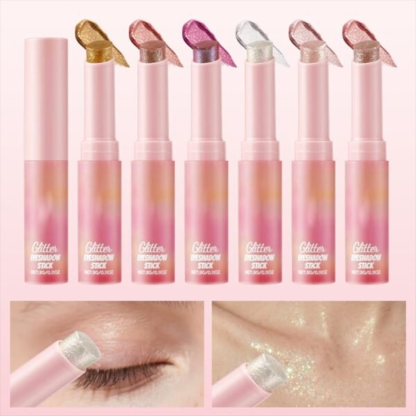 9ef86252f5e51bef91a808e48cc79b12 2 In 1 Jelly Shiny Shimmering Eyeshadow Stick | Long Lasting Glow Makeup Stick
