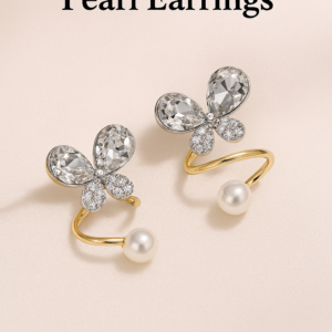 Copilot_20250822_101646 Tangled Korean Pearl Earrings – Golden Silver (PQT-994)