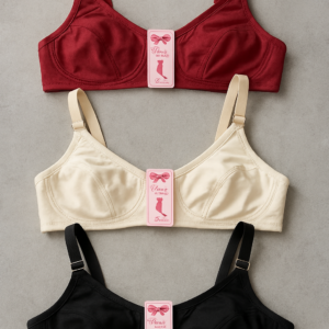 Jersey High Quality Soft Stuff Non-Padded Bra for Women – Plain, Comfortable & Lightweight Everyday Wear Lingerie (Random Color, Sizes 32-42)